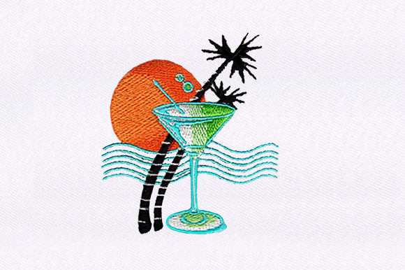 Cocktai by the Beach Design Review for Embroidery Pros
