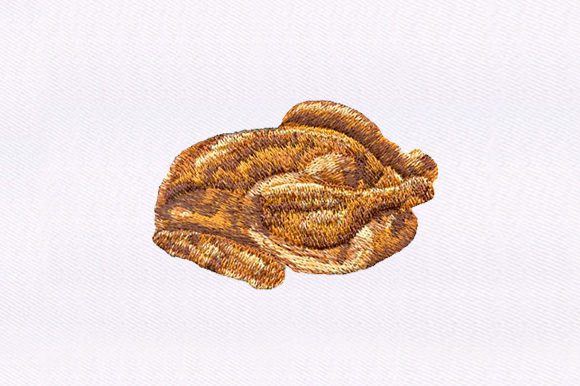 Golden Roast: A Cozy Embroidery Design for Warm Gifts