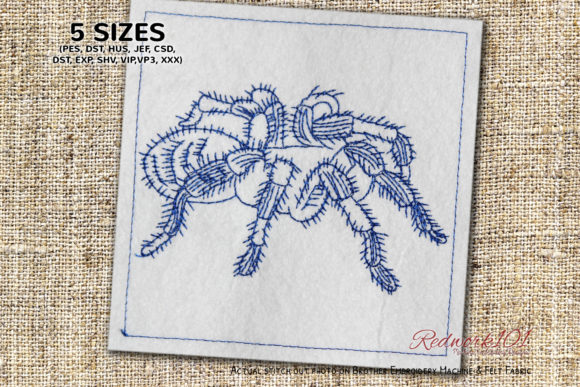Hairy Tarantula Spider Redwork: A Bold Choice for Gifts