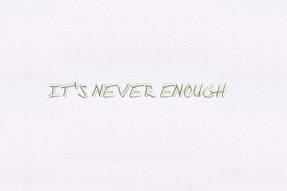 It's Never Enough: A Designer's Take on Text Embroidery