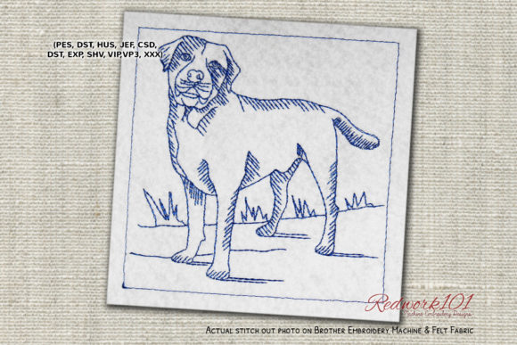 Labrador Dog Redwork: A Festive Holiday Embroidery Review
